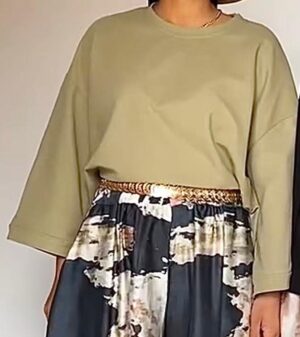 Shirt-T piqué Oversize 
Olive