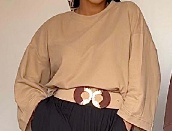 eb7bc6bd-6a22-45ca-9863-5826598bc067.JPG Shirt-T piqué Oversize Camel