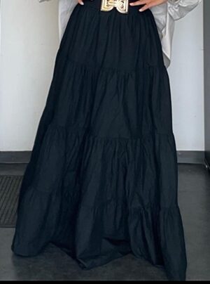Jupe Bohème Noir (100% Cotton)