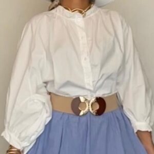 Chemise bouffante 
100% Cotton
Blanche