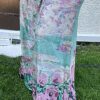 Pantalon fluide Champêtre Vert/Rose