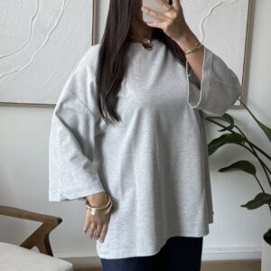 Shirt-T piqué Oversize 
Gris