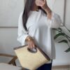 Shirt-T piqué Oversize 
Blanc