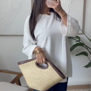 Shirt-T piqué Oversize 
Blanc