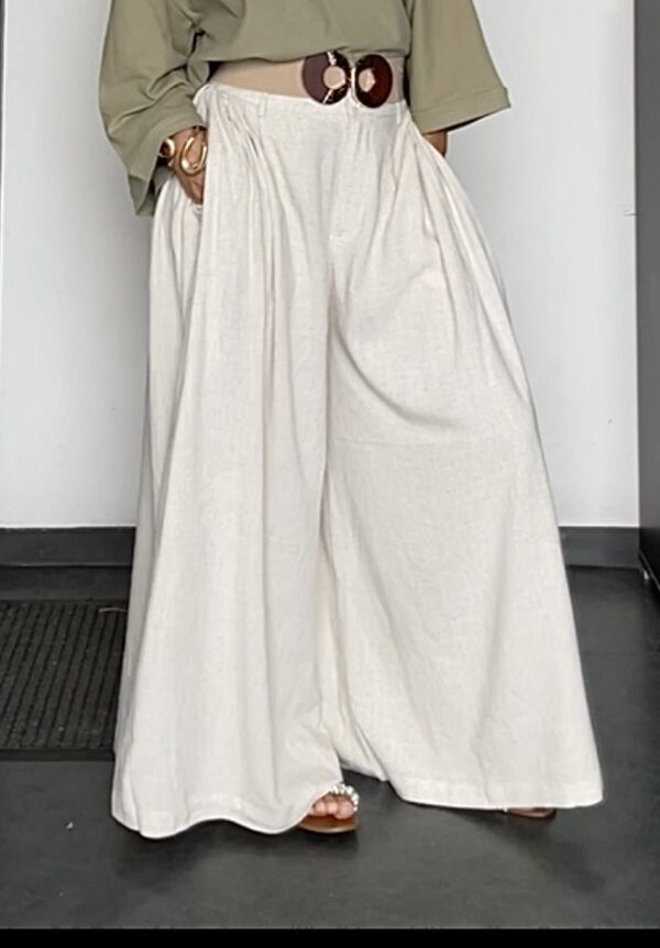 Palazzo large Beige (30% Lin)