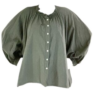 Chemise bouffante Kaki 
Grande Taille
100% Cotton