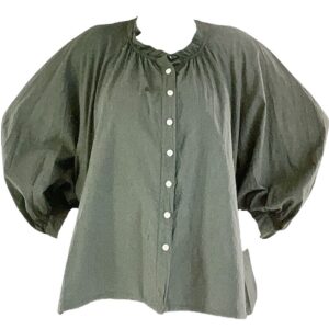 Chemise bouffante Kaki 
Grande Taille
100% Cotton