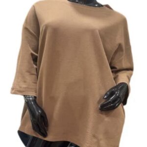 Shirt-T piqué Oversize 
Marron