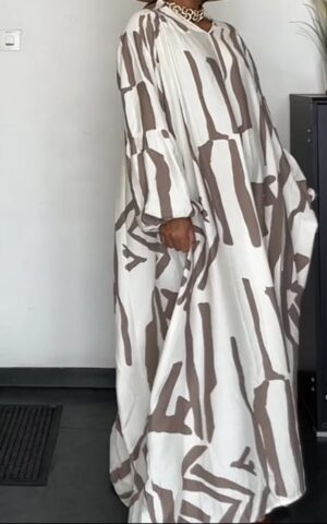 Robe Taupe Abstrait
