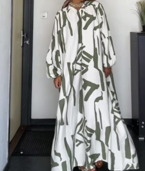Robe Kaki Abstrait