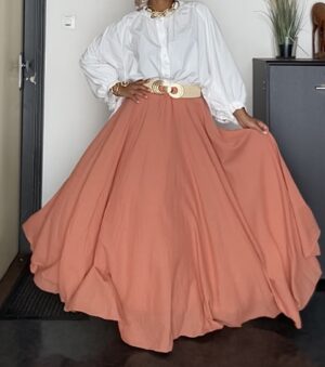Jupe Fluide 
100% Cotton 
Corail