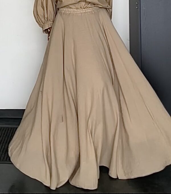 Jupe Fluide 
100% Cotton
Camel