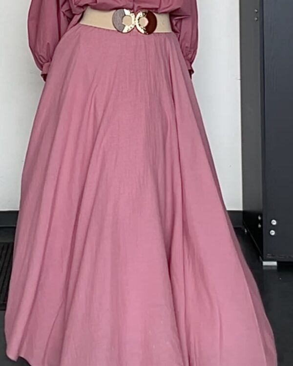 Jupe Fluide 
100% Cotton
Vieux Rose