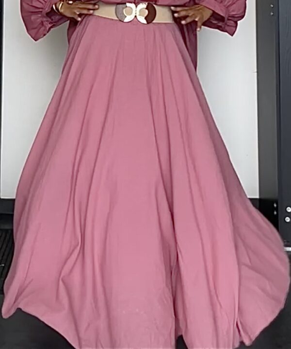 Jupe Fluide 
100% Cotton
Vieux Rose