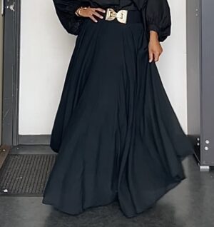 Jupe Fluide 
100% Cotton
Noir