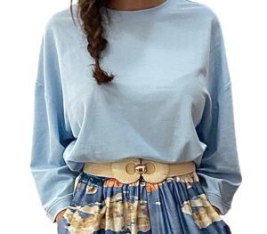 Shirt-T piqué Oversize 
Bleu Ciel