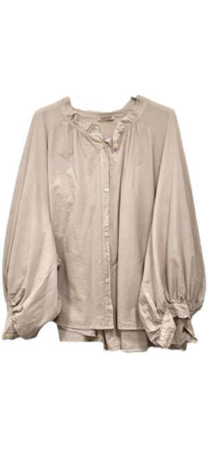 Chemise bouffante Beige 
Grande Taille
100% Cotton