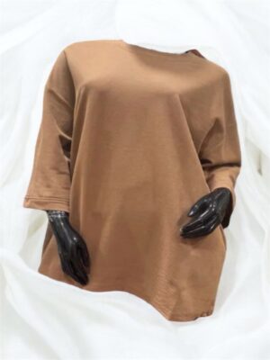 Shirt-T piqué Oversize 
Marron