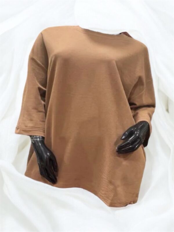 Shirt-T piqué Oversize 
Marron