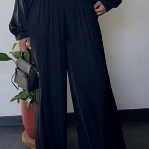 Pantalon Ample Noir  
100% Viscose