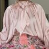Blouse col ruban