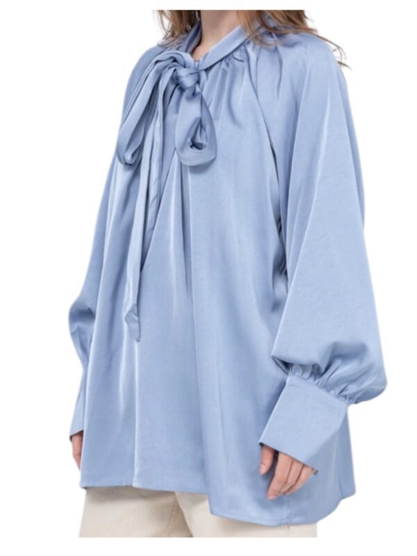 Blouse col ruban