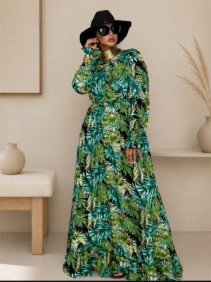 Robe cache cœur palmier
