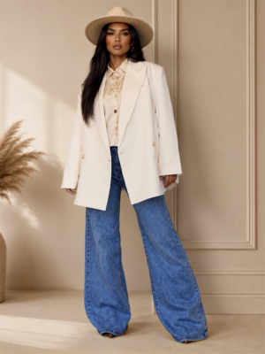 Blazer oversize épaulette